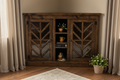 Amish Feathered Window Corner Sideboard