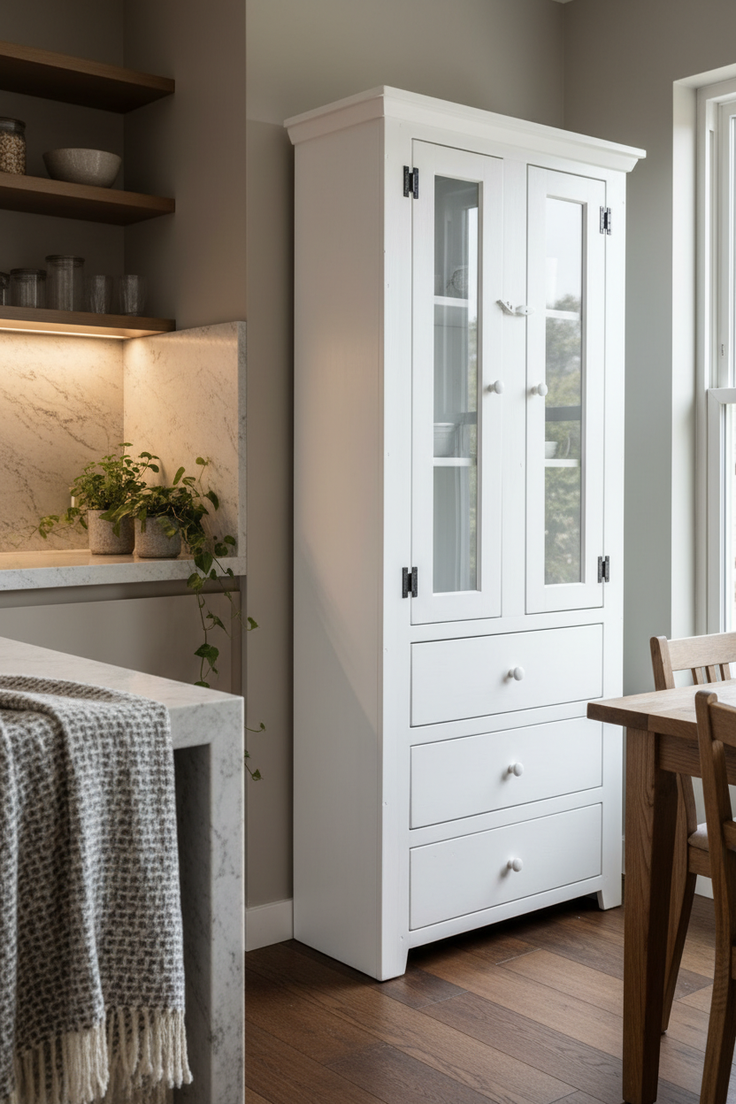 Amish Glass Door Pantry